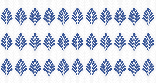 Papier peint motif floral Design bleu et blanc