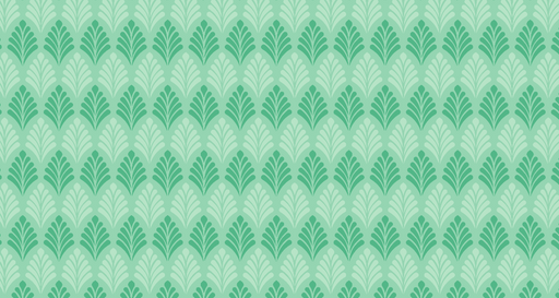Papier peint géométrique Motif de feuillage vert