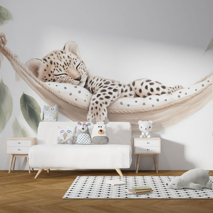 Papier peint léopard | Décor mural enfantin