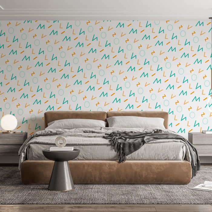 Papier peint motifs géométriques | Design coloré et moderne