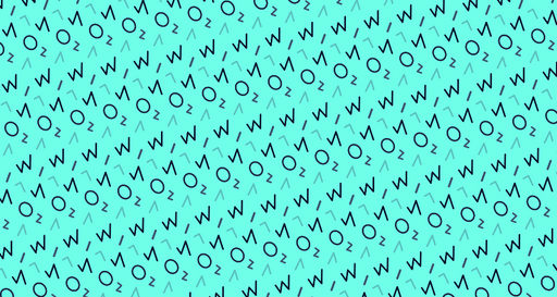 Papier peint graphique Motif lettres turquoise