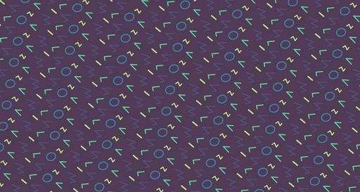 Papier peint géométrique Motifs néon sur fond violet