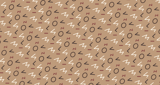 Papier peint géométrique Motif rétro sur fond marron