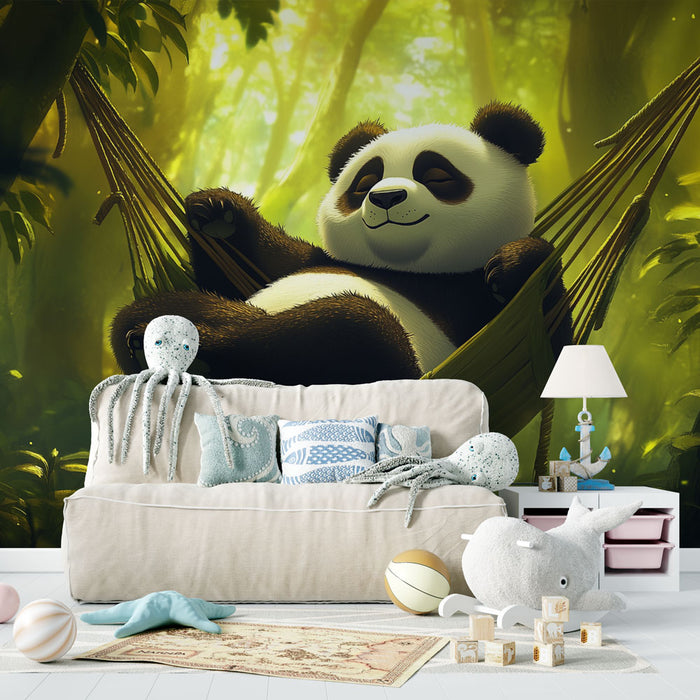 Papier peint panda | Détente en forêt