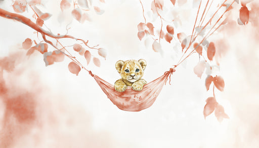 Papier peint lionceau Douceur et aventure