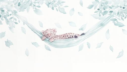 Papier peint bébé léopard Design doux et apaisant