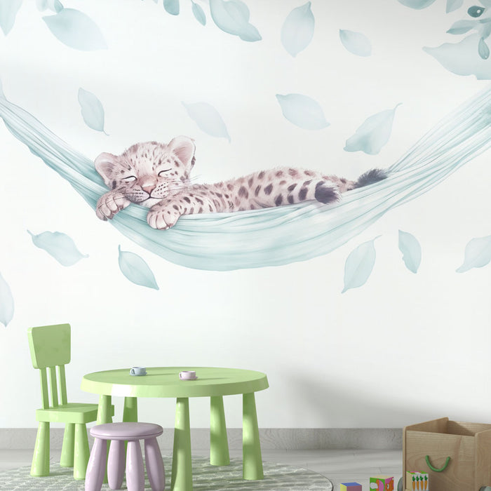 Papier peint bébé léopard | Design doux et apaisant
