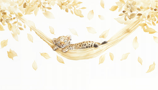 Papier peint léopard bébé Design doux et apaisant