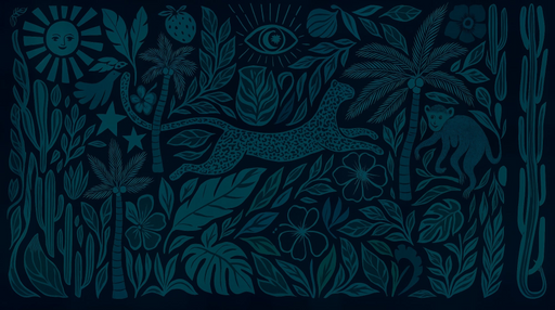 Papier peint tropical Faune et flore exotiques