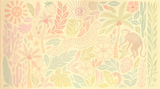 Papier peint tropical Design exotique et coloré
