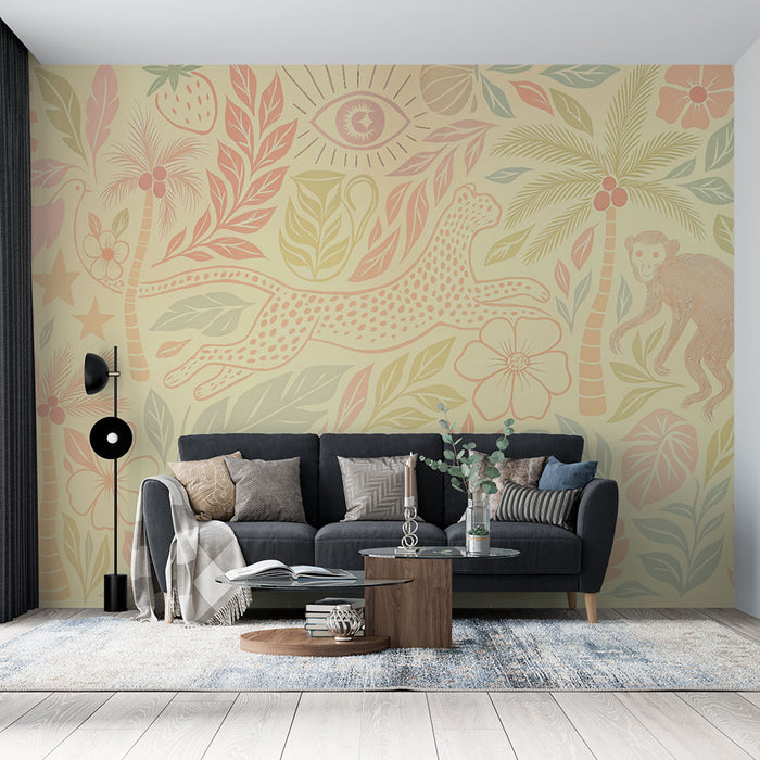 Papier peint tropical | Design exotique et coloré