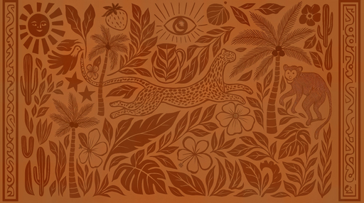 Papier peint jungle Design exotique monochrome