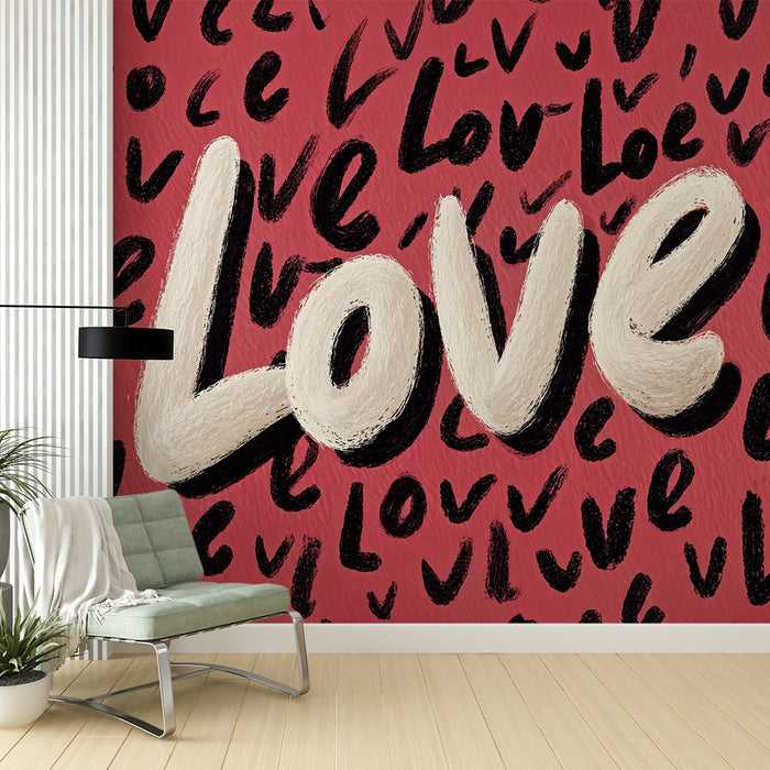 Papier peint amour | Motifs artistiques vibrants