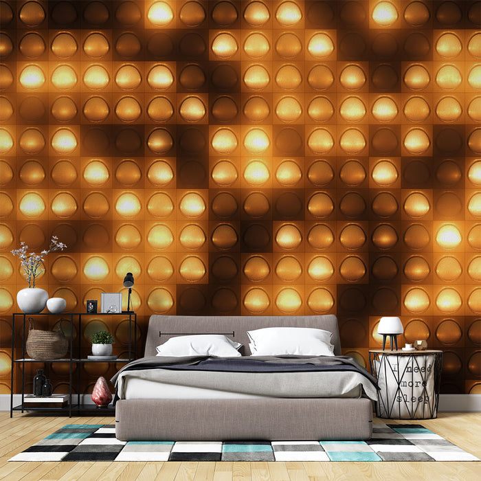 Papier peint lumineux | Design spectaculaire à LED dorées