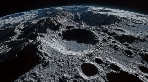 Papier peint espace lunaire Paysage de cratères lunaires