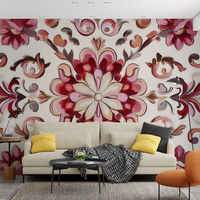Papier peint floral | Design vibrant et élégant