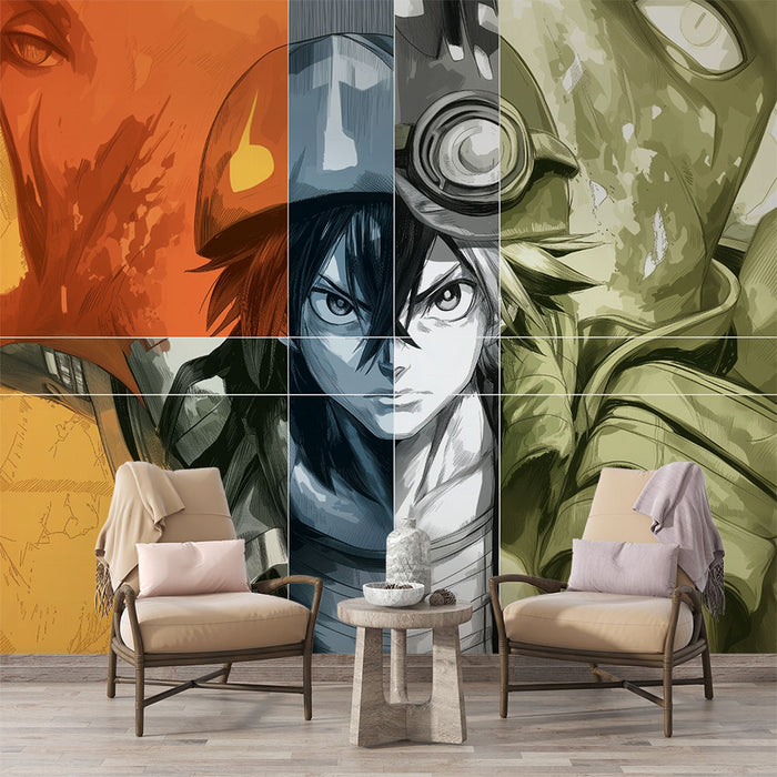 Papier peint anime | Style héroïque et dynamique