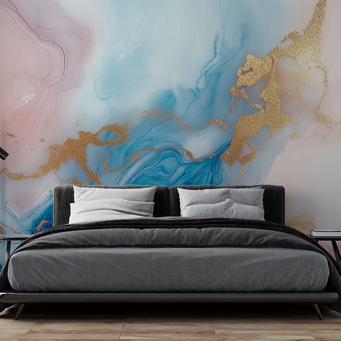 Papier peint abstrait | Design fluide et irisé