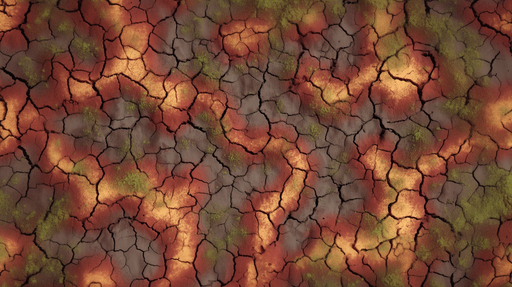 Papier peint texture craquelée Motif terre brûlée et mousse