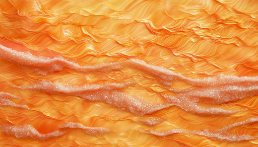 Papier peint texturé orange Éclat créatif et ondulé