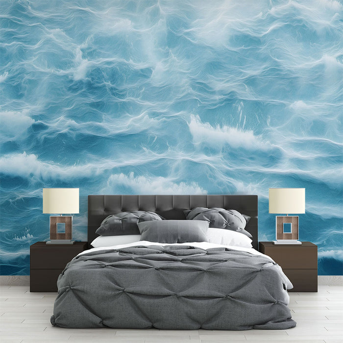 Papier peint océan | Motif de vagues artistiques