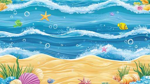 Papier peint océan Éclat de vie marine