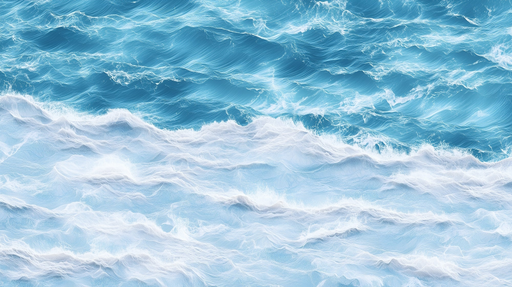 Papier peint océan Motif de vagues bleues et blanches