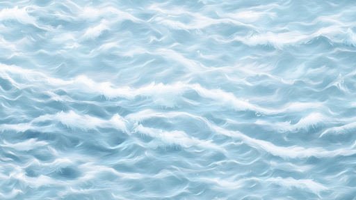 Papier peint Océan Vagues Bleues et Blanches