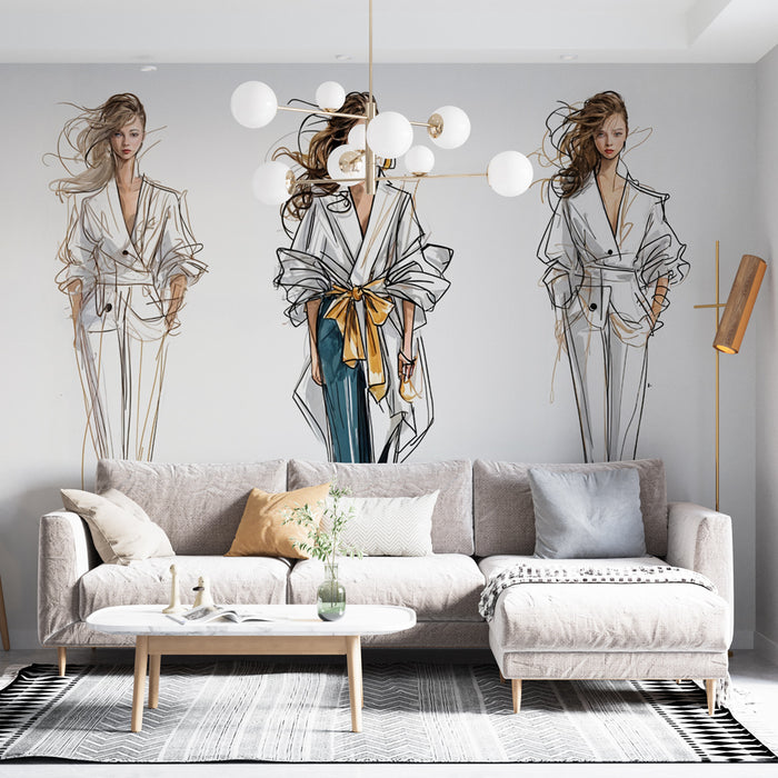 Croquis de Mode Féminine | Élégance et Modernité