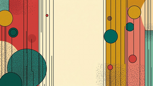 Papier peint géométrique Cercles et lignes rétro