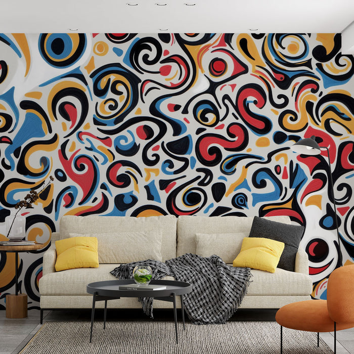 Papier peint abstrait | Motifs multicolores