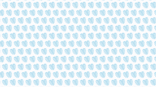 Papier peint tropical Feuilles bleues et blanches