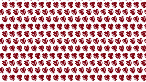 Papier peint feuilles monstera Fond blanc et motifs bordeaux