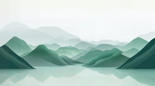 Papier peint montagnard Paysage apaisant vert