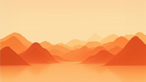 Papier peint paysage montagne Tons de coucher de soleil