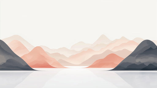 Papier peint paysage montagneux Design pastel minimaliste