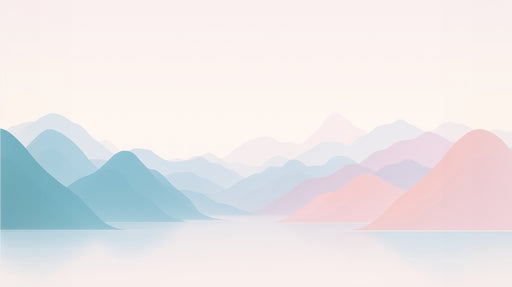 Papier peint Paysage Pastel Montagnes Dégradées