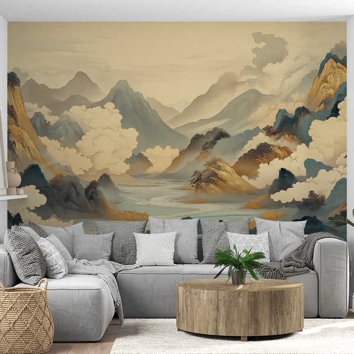 Papier peint montagne | Paysage de montagne majestueux