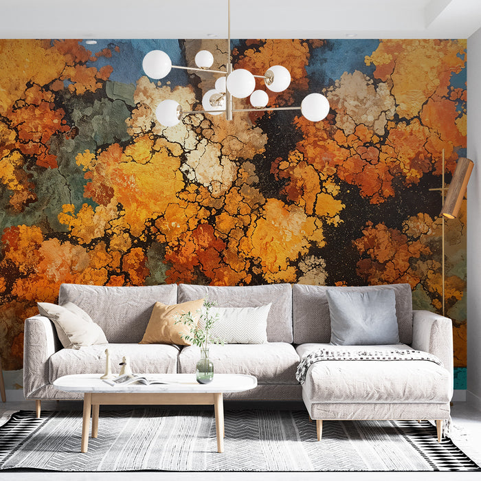 Papier peint abstrait | Explosion de couleurs automnales