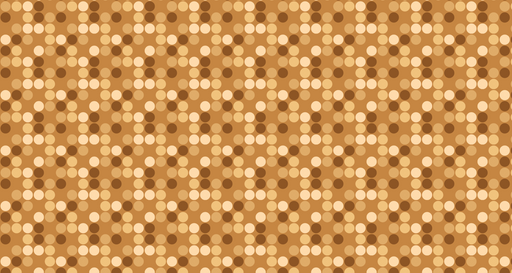 Papier peint à pois Motif rétro en tons marron