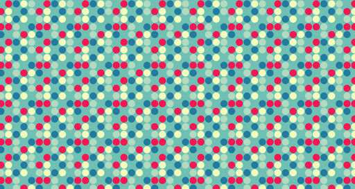 Papier peint à pois Collection rétro multicolore