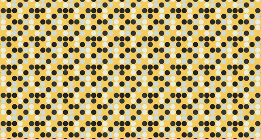 Papier peint à pois Motif rétro jaune et noir