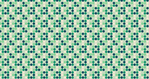 Papier peint pois rétros Motif vert et bleu