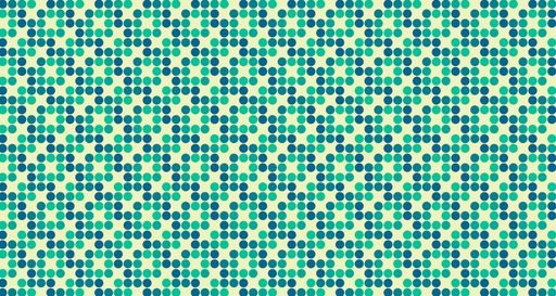 Papier peint à pois Motif rétro bleu et vert