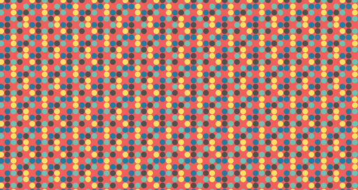 Papier peint géométrique Cercles multicolores rétro