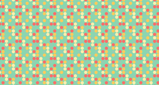 Papier peint pois géométriques Motif rétro coloré