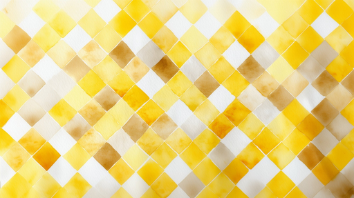 Papier peint losanges Jaune et Beige