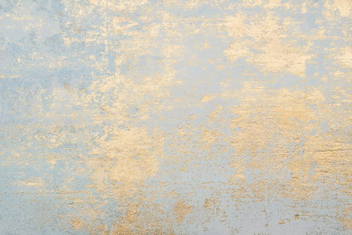 Papier peint effet stuc Bleu et Doré