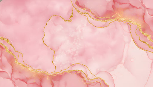 Papier peint rose et doré Abstrait et élégant