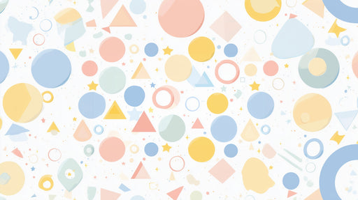 Papier peint géométrique Formes colorées pastel